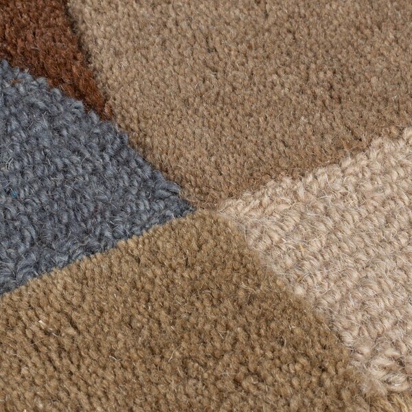 Šedobéžový ručně tkaný vlněný koberec 120x170 cm Mia Ellipse – Flair Rugs