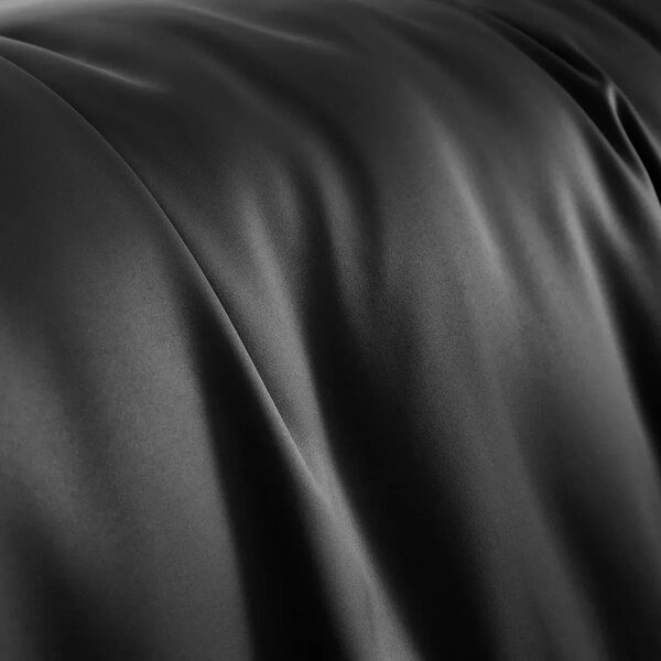 Černé saténové povlečení na jednolůžko 135x200 cm Silky Soft – Catherine Lansfield
