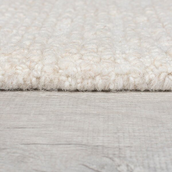 Slonovinový ručně tkaný vlněný koberec 200x290 cm Harris Boucle – Flair Rugs