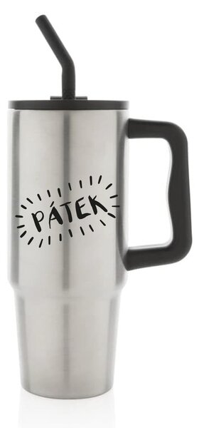 PÁTEK - stříbrný cestovní termohrnek 900 ml