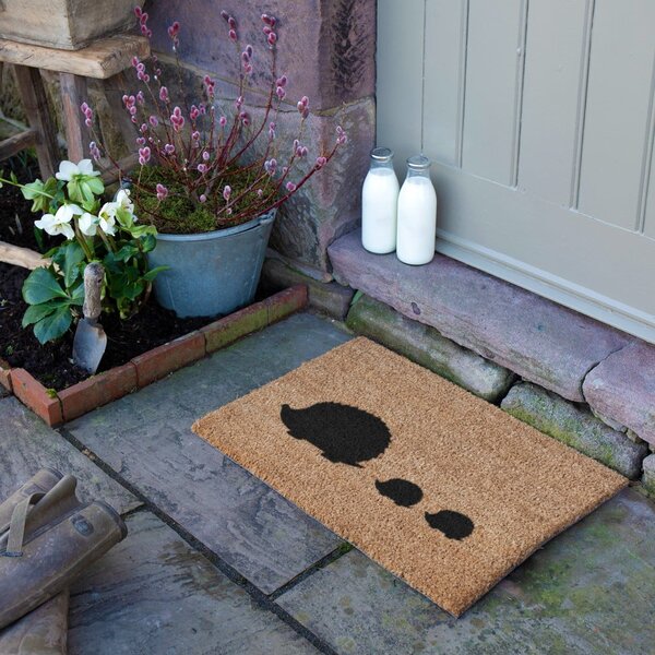 Rohožka z kokosového vlákna 40x60 cm Hedgehog Family – Artsy Doormats