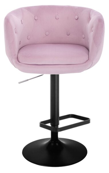 LuxuryForm DESIGN Barová židle MONTANA VELUR na černém talíři - levandule