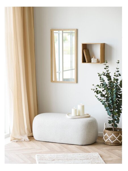 Béžová lavice z textilie bouclé Blossomville – House Nordic
