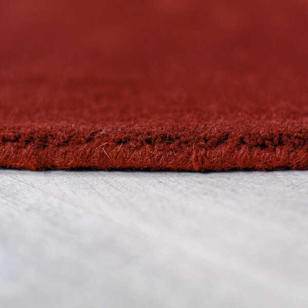 Ručně tkaný vlněný kulatý koberec v cihlové barvě ø 150 cm Mia Segment – Flair Rugs