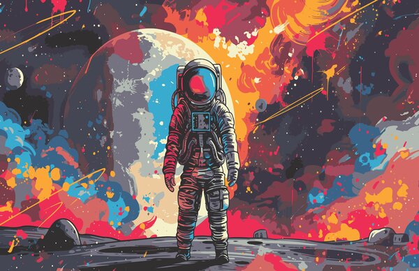 Fototapety Astronaut, Fototapety space, w08201 : uwalls.cz