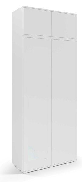 Předsíňová skříň s nástavcem Theo 90 cm Šedá