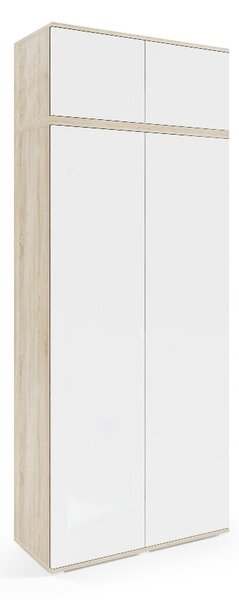 Předsíňová skříň s nástavcem Theo 90 cm Šedá