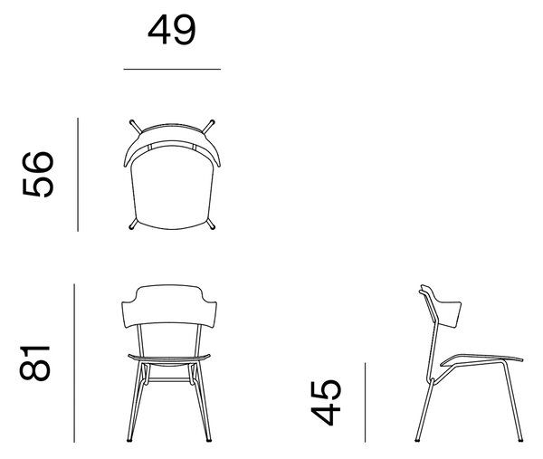 Prostoria designové židle Strain Plywood Armchair