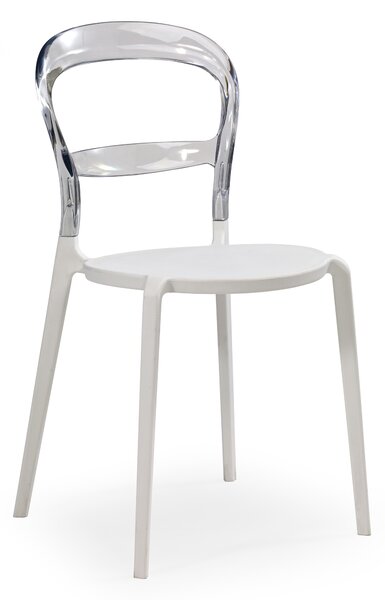 Jídelní židle K100 bílo-čirá