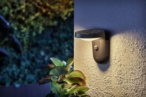 Tyla IR venkovní nástěnné LED svítidlo se senzorem 9W 820lm 2700K IP44, antracit