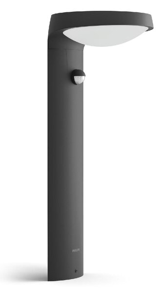 Tyla IR venkovní sloupkové LED svítidlo se senzorem 9W 820lm 2700K IP44 40cm, antracit