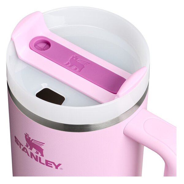 Růžová termoska s brčkem z nerezové oceli 1,18 l Quencher H2.0 FlowState Tumbler Cherry Blossom – Stanley