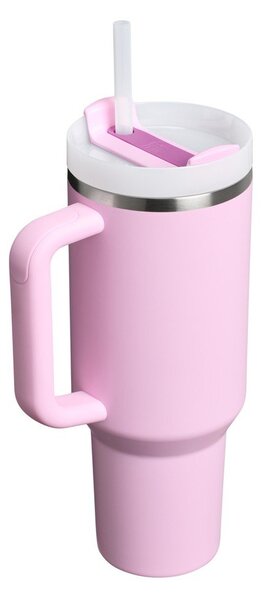 Růžová termoska s brčkem z nerezové oceli 1,18 l Quencher H2.0 FlowState Tumbler Cherry Blossom – Stanley