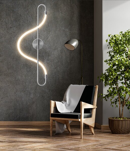 Toolight Toolight, LED nástěnné svítidlo 25W APP859-W Long Chrom, chromová, OSW-03994