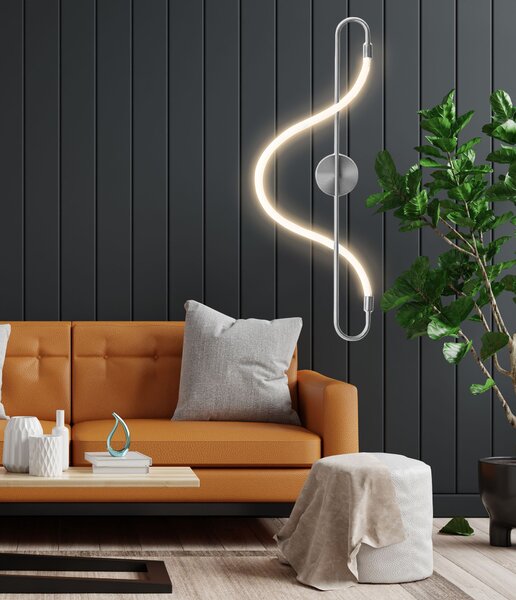 Toolight Toolight, LED nástěnné svítidlo 25W APP859-W Long Chrom, chromová, OSW-03994