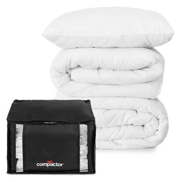 Vakuové vyztužené látkové úložné boxy na oblečení v sadě 2 ks 42x25x25 cm Black Edition – Compactor