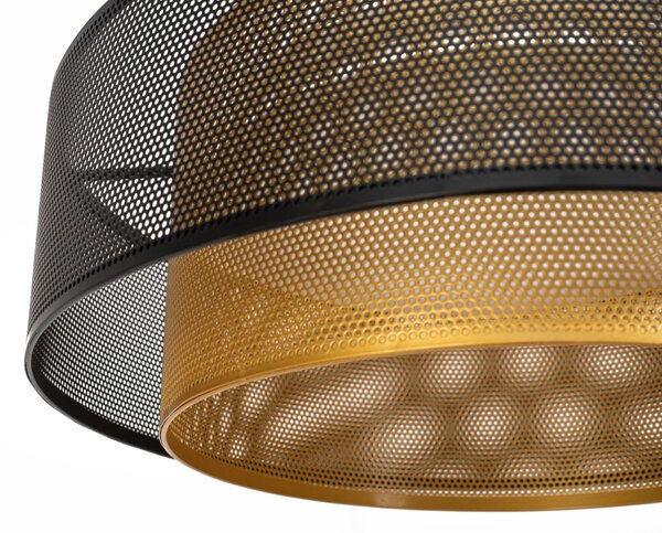 Toolight Toolight, LED závěsné stropní svítidlo 40cm APP1000-CP, černá-zlatá, OSW-07551