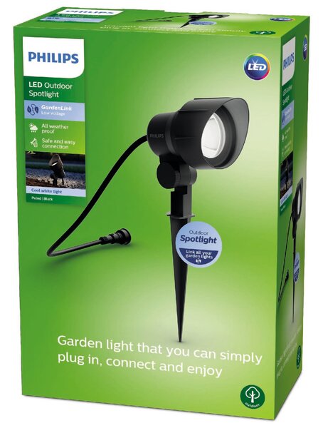 Venkovní zapichovací Low Voltage LED bodové svítidlo 1x6W 660lm 4000K 12V IP44 nestmívatelné, černé