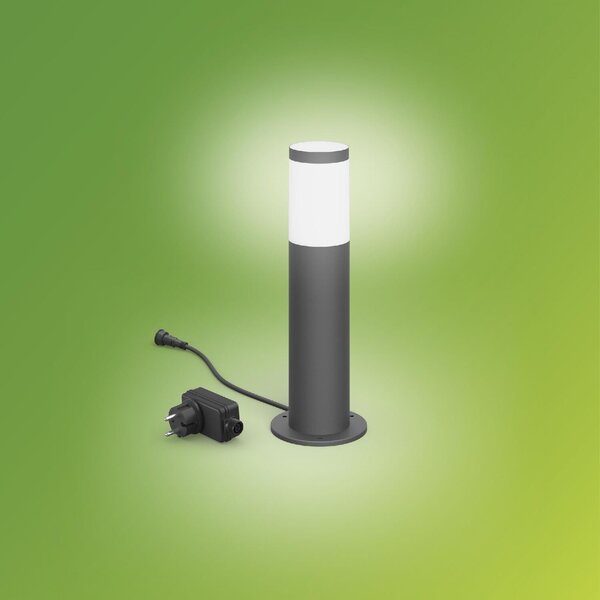 Venkovní sloupkové Low Voltage LED svítidlo 1x6W 600lm 2700K IP44 nestmívatelné, antracitové