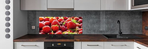 Skleněný panel do kuchynské linky Jahody pksh-73096404