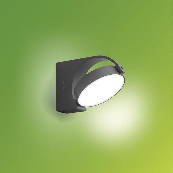 Mimosa venkovní nástěnné LED svítidlo 1x7W 680lm 4000K IP44 nestmívatelné, antracitové