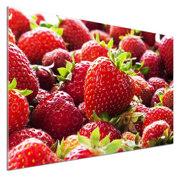 Skleněný panel do kuchynské linky Jahody pksh-73096404