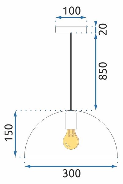Toolight Toolight, závěsná lampa APP911-1CP Marble, imitace kamene, OSW-06620