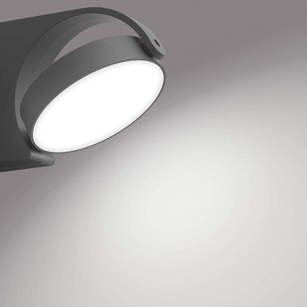 Mimosa venkovní nástěnné LED svítidlo 1x7W 680lm 4000K IP44 nestmívatelné, antracitové