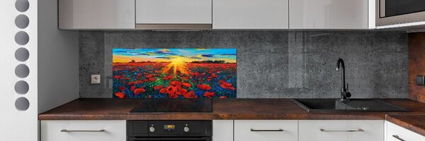 Dekorační panel sklo Pole máků pksh-73283206