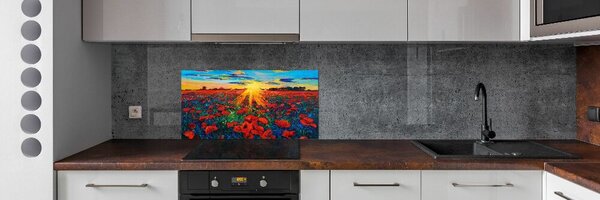 Dekorační panel sklo Pole máků pksh-73283206