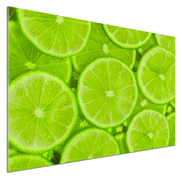 Skleněný panel do kuchyně Limetky pksh-73344047