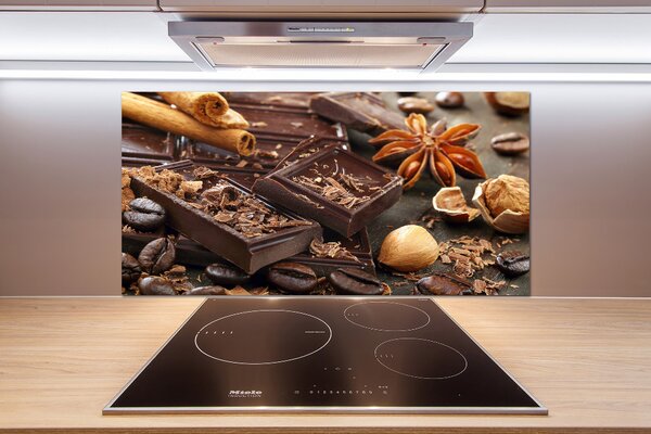 Skleněný panel do kuchynské linky Čokoláda pksh-73637018