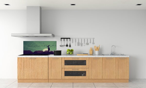 Dekorační panel sklo Ptáci město pksh-73778938