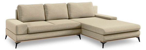 Béžová rozkládací rohová pohovka Windsor & Co Sofas Planet, pravý roh