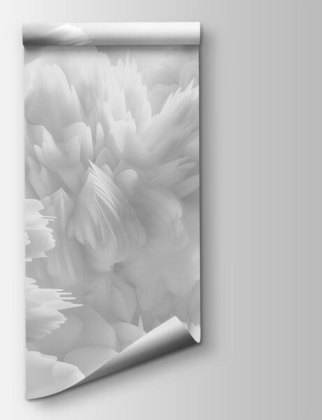Fototapeta Bílé nadýchané objekty zblízka, 3D květinové fototapety, Populární fototapety, w01474 - Tapeko.co.cz