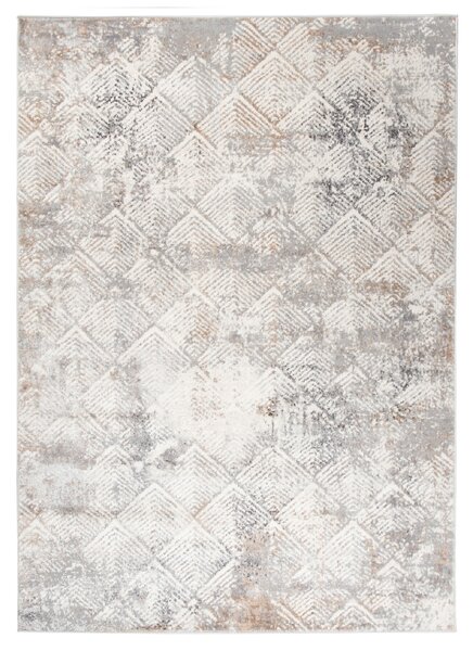 Makro Abra Kusový koberec VALLEY D166A Moderní Geometrický světle šedý krémový Rozměr: 80x150 cm