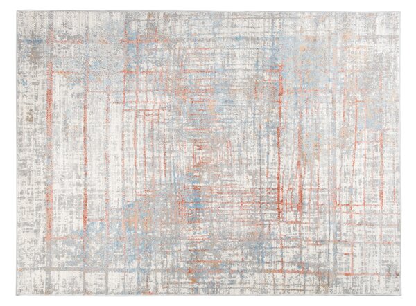 Makro Abra Kusový koberec VALLEY D710C Moderní Geometrický salmon bílý hnědý Rozměr: 80x150 cm