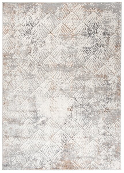 Makro Abra Kusový koberec VALLEY D166A Moderní Geometrický světle šedý krémový Rozměr: 80x150 cm