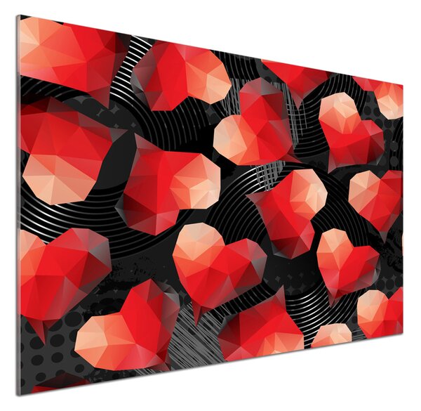 Panel do kuchyně Geometrická srdce pksh-74826446
