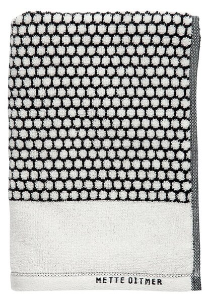 Černo-bílý bavlněný ručník 50x100 cm Grid – Mette Ditmer Denmark