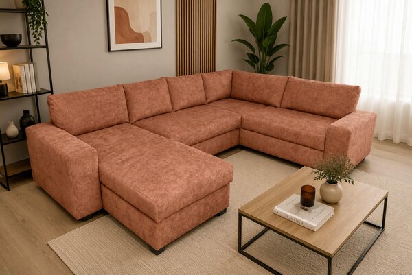 SEDACÍ SOUPRAVA, textil, korály P & B - Sedací soupravy, Online Only