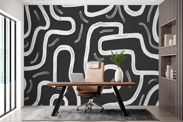 Fototapeta Černobílé bludiště, Designové fototapety na zeď, Populární fototapety, w00972v2 - Tapeko.co.cz