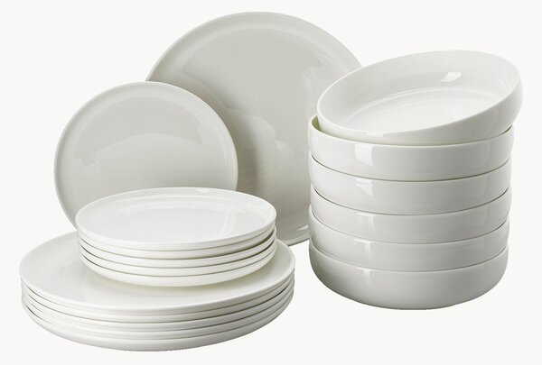 Sada nádobí z kostního porcelánu Fine Bone China Jade Lift, pro 6 osob (18 dílů)