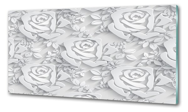 Skleněný panel do kuchynské linky Růže vzor pksh-76755101