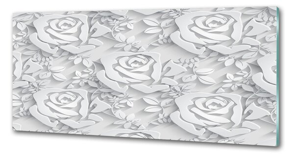 Skleněný panel do kuchynské linky Růže vzor pksh-76755101