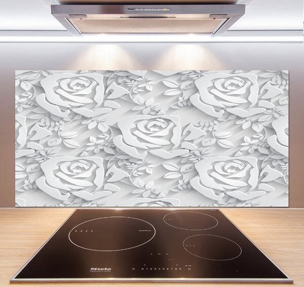Skleněný panel do kuchynské linky Růže vzor pksh-76755101
