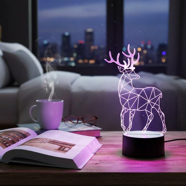 Lampa s 3D iluzí - jelen