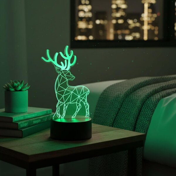Lampa s 3D iluzí - jelen