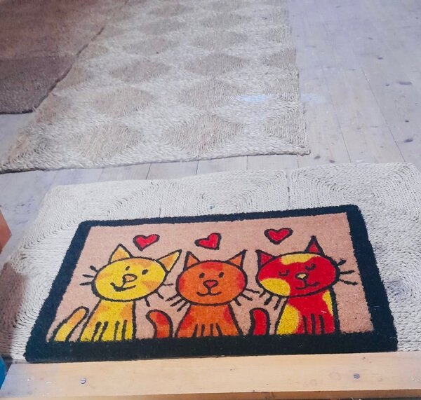 Trade Concept Rohožka Kokos Tři kočky - na ven i na doma - 40x60 cm