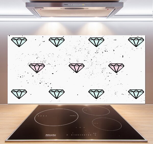 Skleněný panel do kuchynské linky Diamanty pksh-77866968